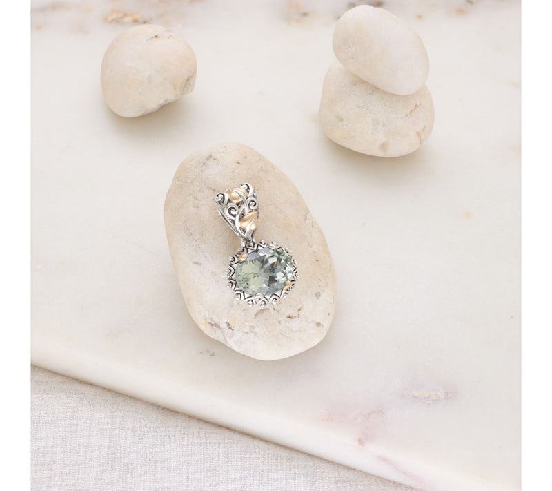 Barbara Bixby Sterling & 18K Gold Oval GemstoneEnhancer — View 10