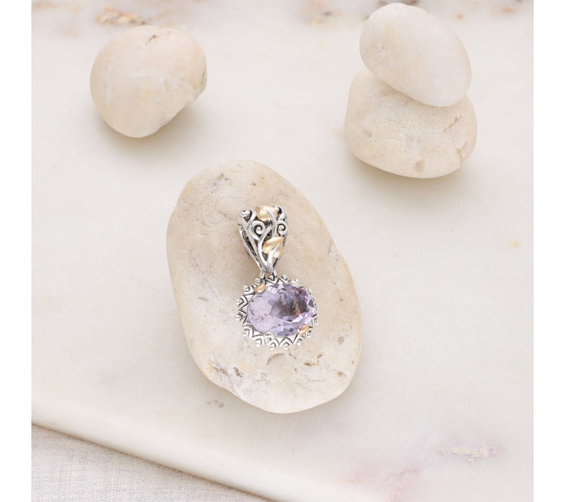 Barbara Bixby Sterling & 18K Gold Oval GemstoneEnhancer — View 9