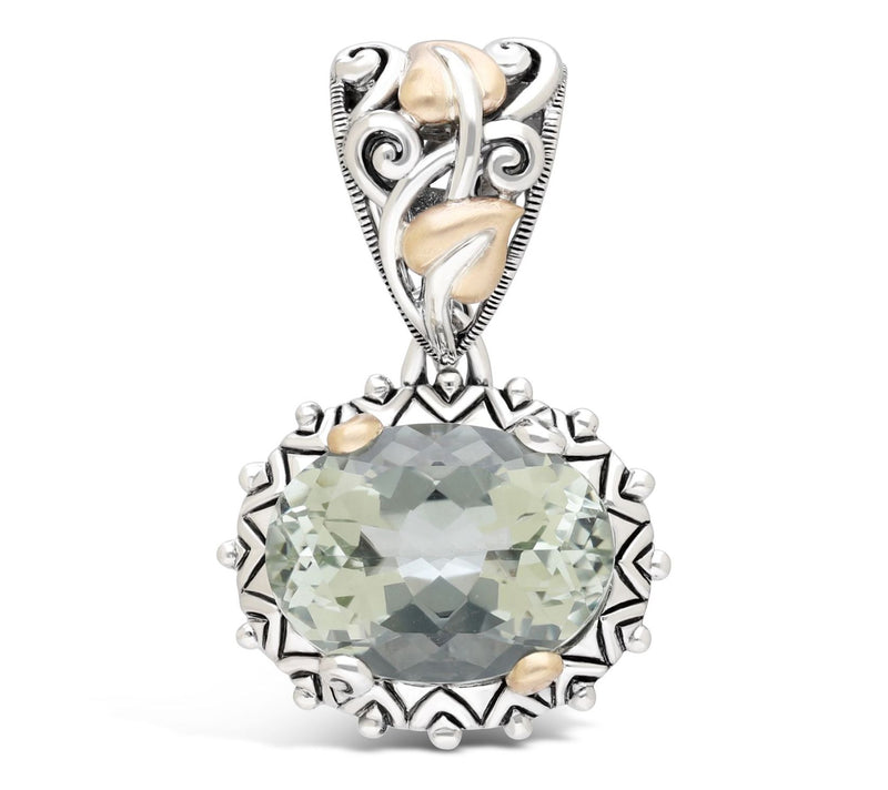 Barbara Bixby Sterling & 18K Gold Oval GemstoneEnhancer — View 3