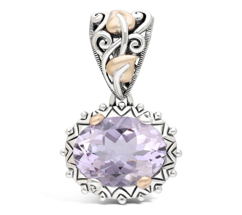 Barbara Bixby Sterling & 18K Gold Oval GemstoneEnhancer — View 5