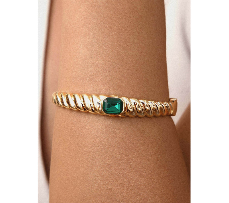 Ettika Green Art Deco Bracelet — View 2