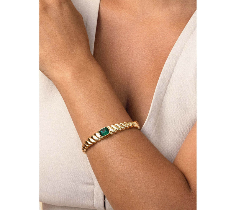 Ettika Green Art Deco Bracelet — View 3