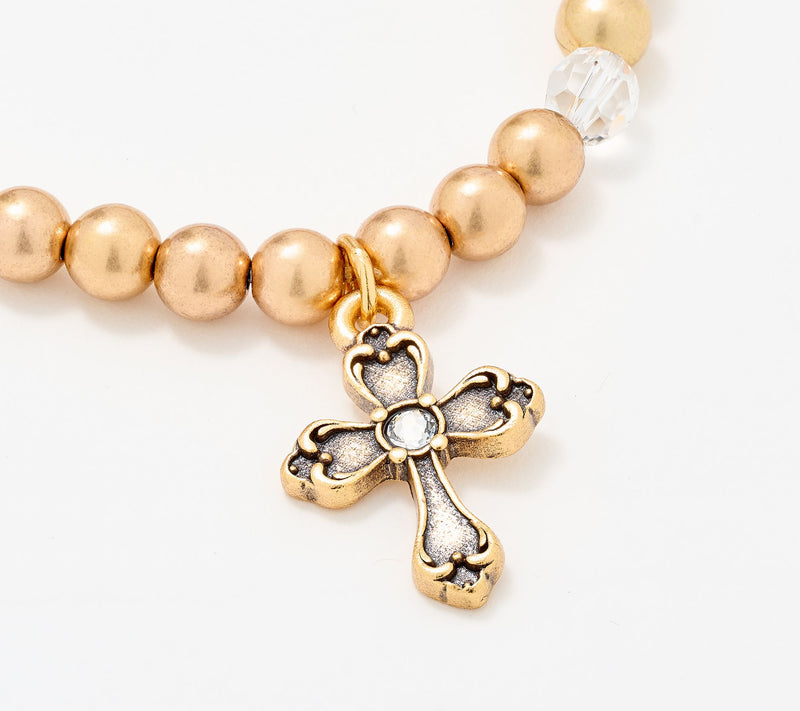 Divinely Guided by Theresa Caputo Cross Stretch Charm Bracelet — View 2