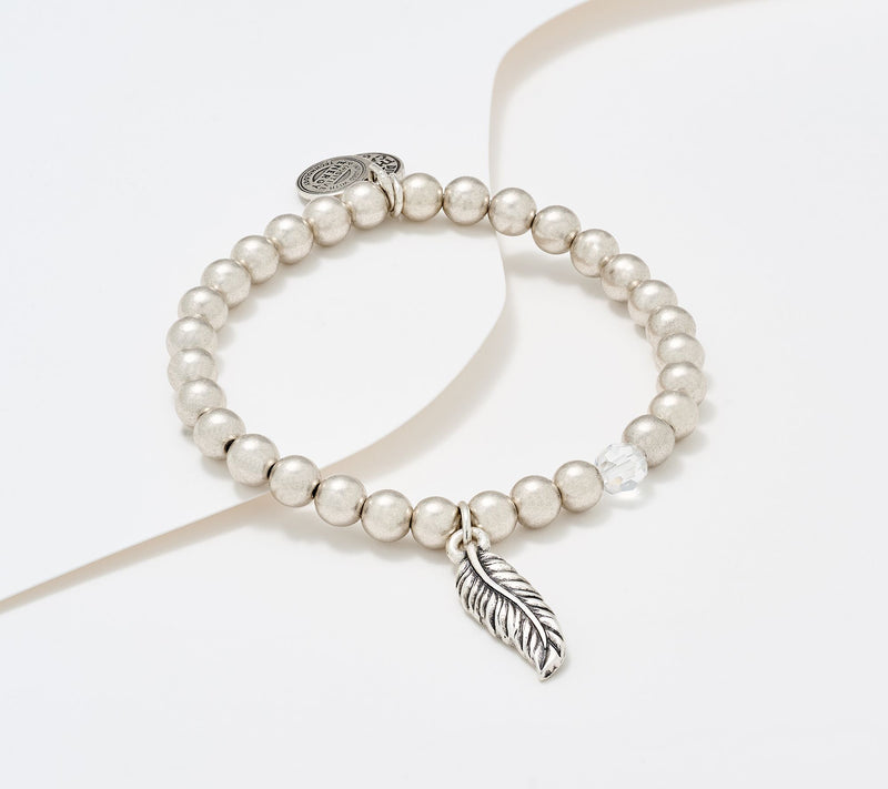 Divinely Guided by Theresa Caputo Feather Stretch Charm Bracelet — Main view