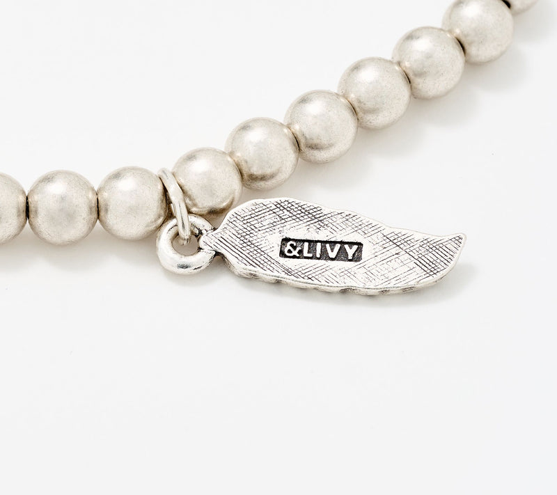 Divinely Guided by Theresa Caputo Feather Stretch Charm Bracelet — View 3