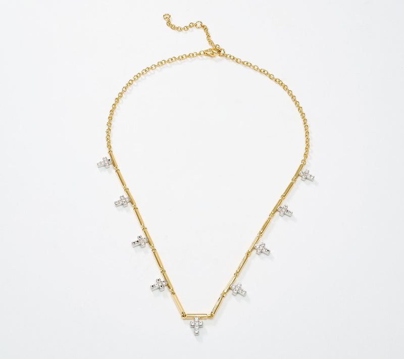 David Markstein Bronze Elevated Premier Cross Necklace — View 2