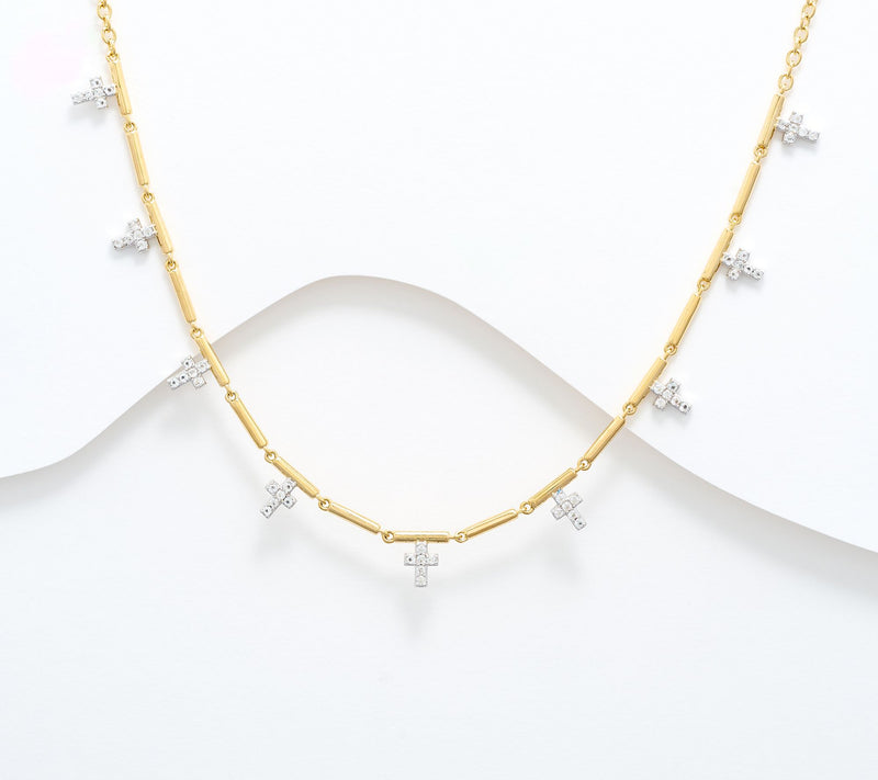 David Markstein Bronze Elevated Premier Cross Necklace — Main view