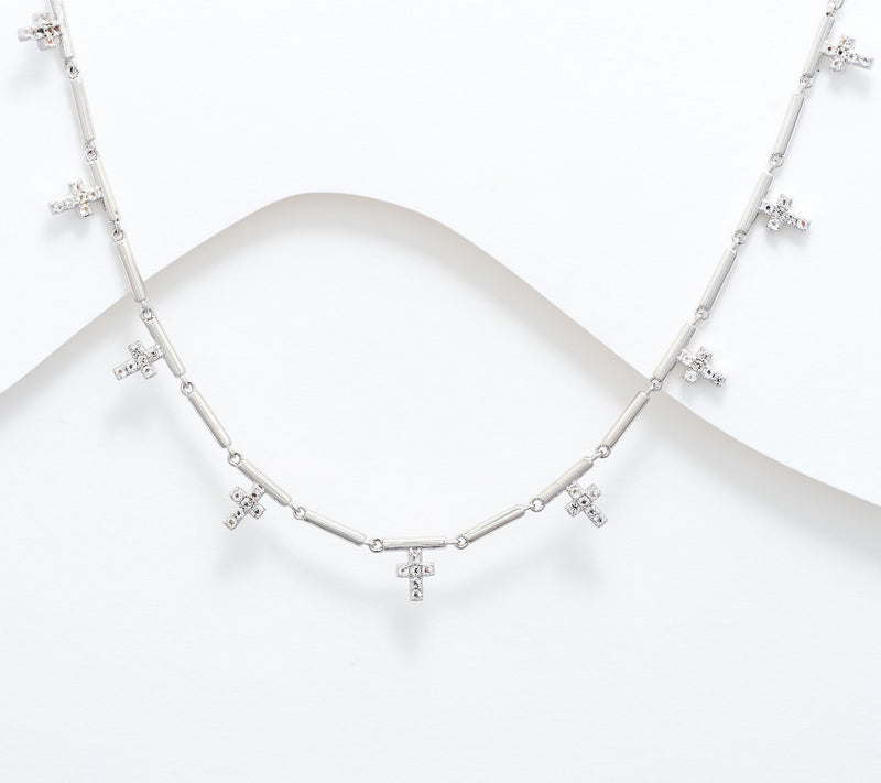 David Markstein Bronze Elevated Premier Cross Necklace — View 7