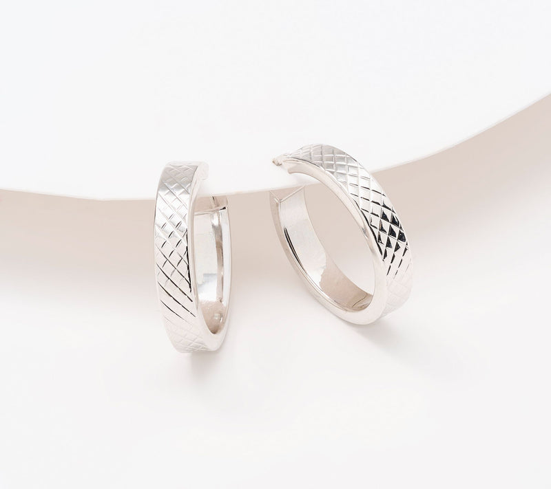 David Markstein Bronze 1" Inside/Outside D/C Hoops — View 11