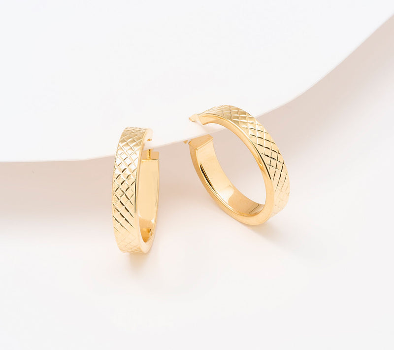 David Markstein Bronze 1" Inside/Outside D/C Hoops — View 12