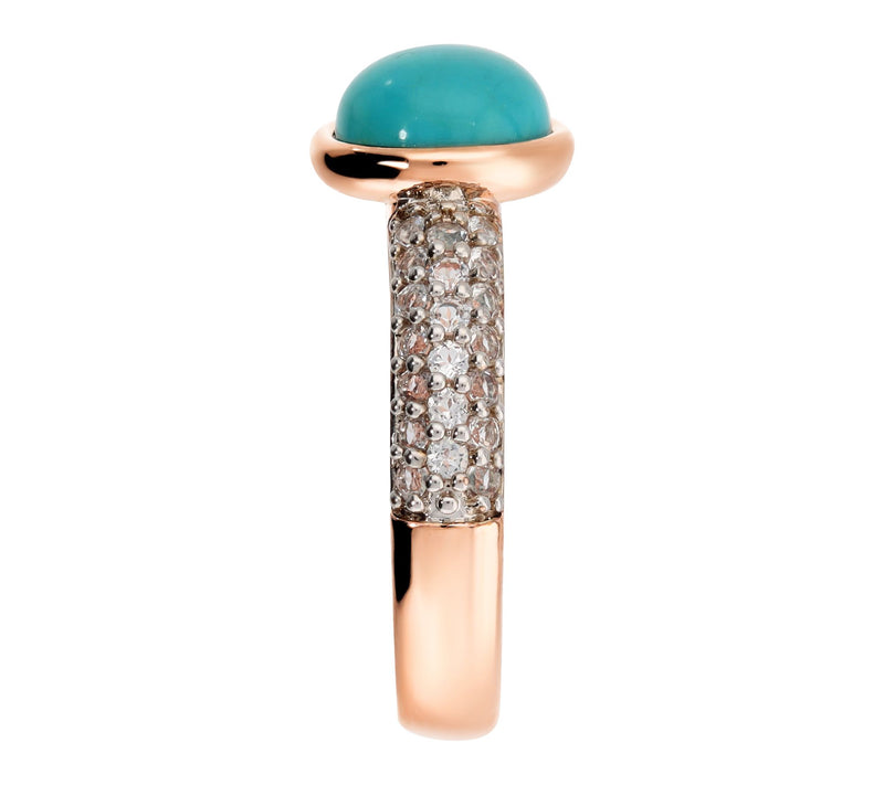 Diamonique X Bronozo Italia Turquoise GemstoneRing — View 2