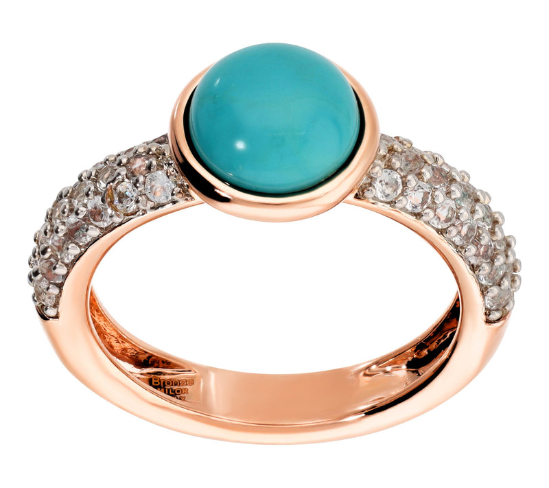 Diamonique X Bronozo Italia Turquoise GemstoneRing — Main view