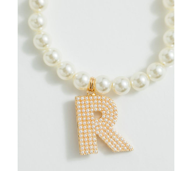 Violet and Brooks Pearlie Initial Stretch Bracelet — View 45