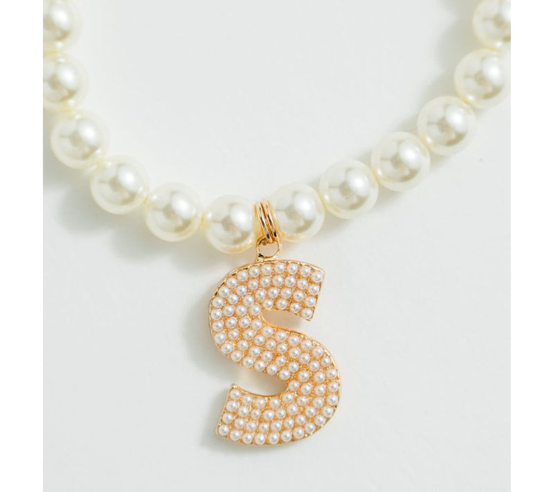 Violet and Brooks Pearlie Initial Stretch Bracelet — View 46