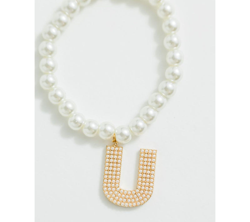 Violet and Brooks Pearlie Initial Stretch Bracelet — View 48