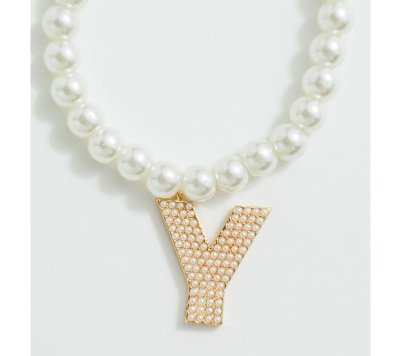 Violet and Brooks Pearlie Initial Stretch Bracelet — View 52