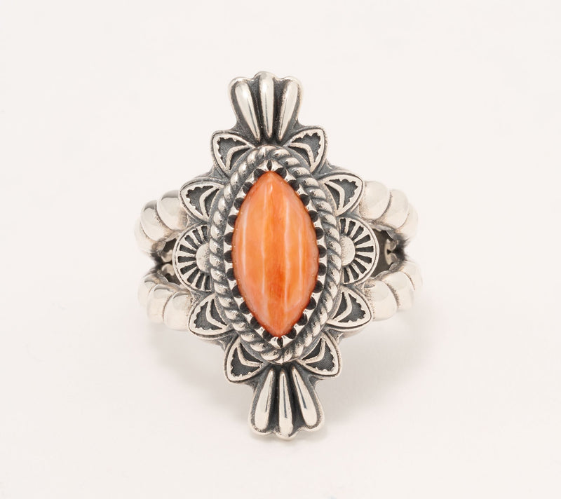 American West Sterling Marquise Gemstone Rope Ring — View 14