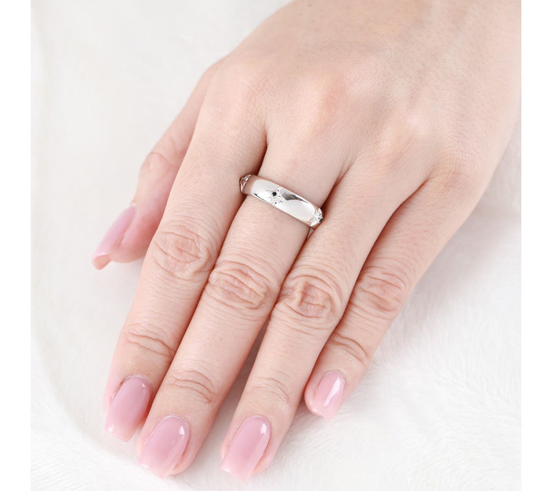 Margo Manhattan Sterling Gemstone Stella Band Ring — View 6