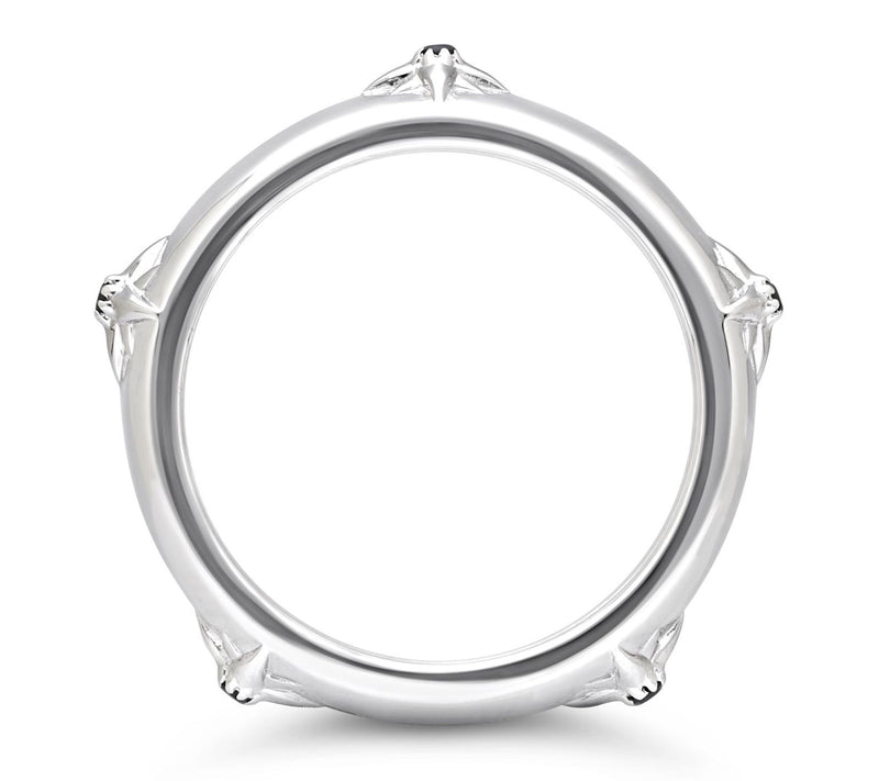 Margo Manhattan Sterling Gemstone Stella Band Ring — View 3