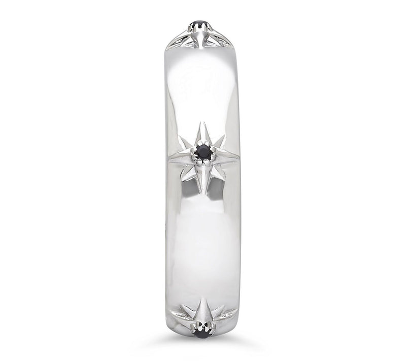 Margo Manhattan Sterling Gemstone Stella Band Ring — View 2
