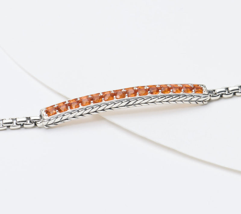 JAI Sterling Silver Exotic Gemstone 2.7mm Box Chain Bracelet — View 11