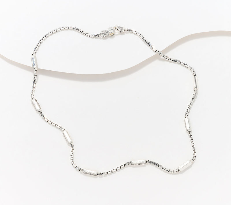 JAI x Alberti Sterling Silver Mirror Cut 4mm Box Chain Necklace — Main view