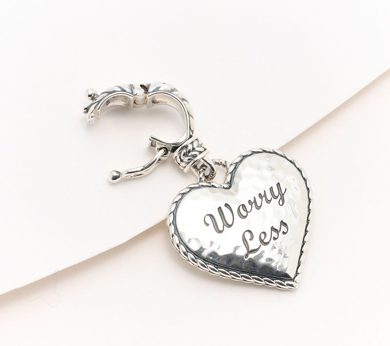 JAI Sterling Silver Reversible Message Heart Enhancer, 9g — View 2
