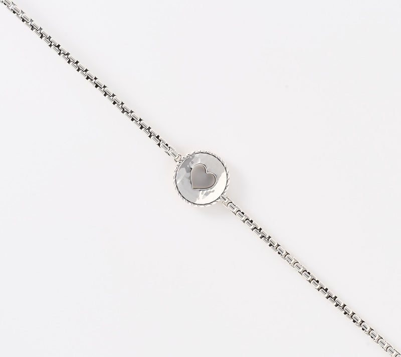 JAI Sterling Silver Symbols of Love Station 2.7mm Bracelet — View 2