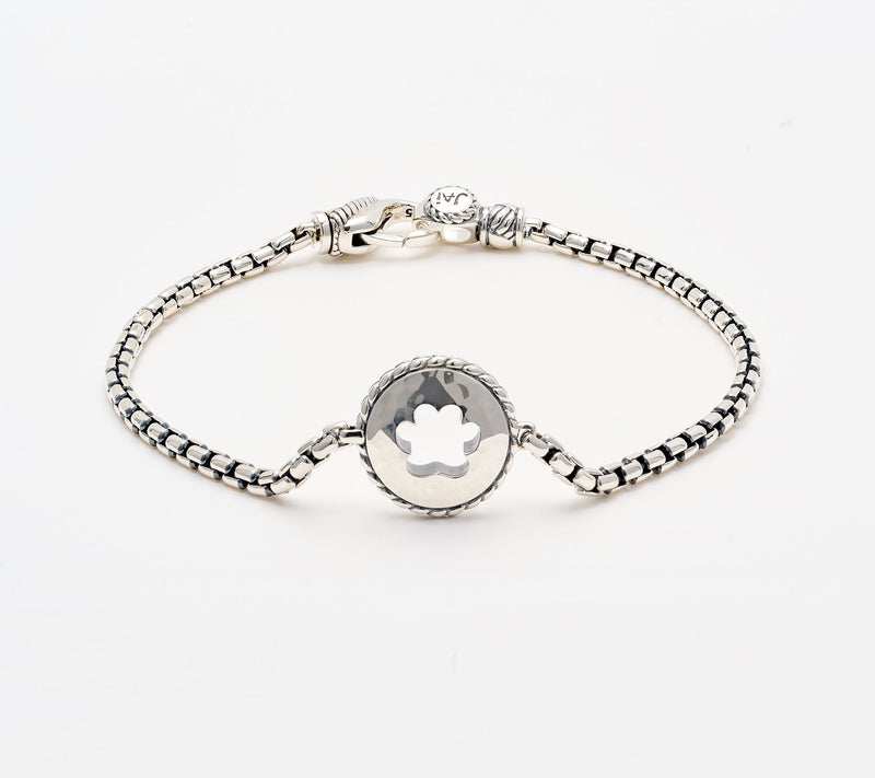JAI Sterling Silver Symbols of Love Station 2.7mm Bracelet — View 8