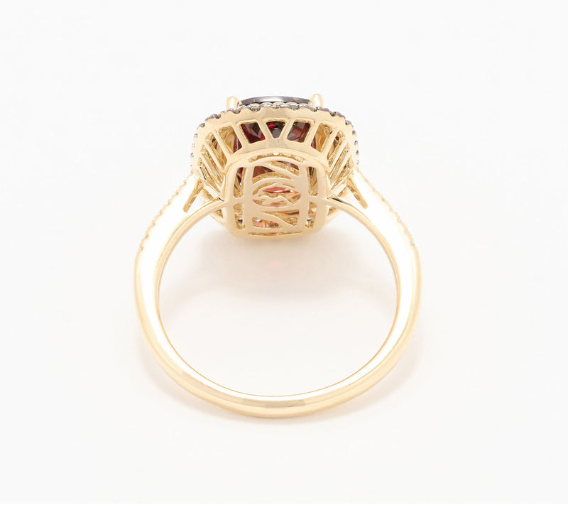 Effy 14K Gold 3.1ct Garnet & Diamond Ring — View 3