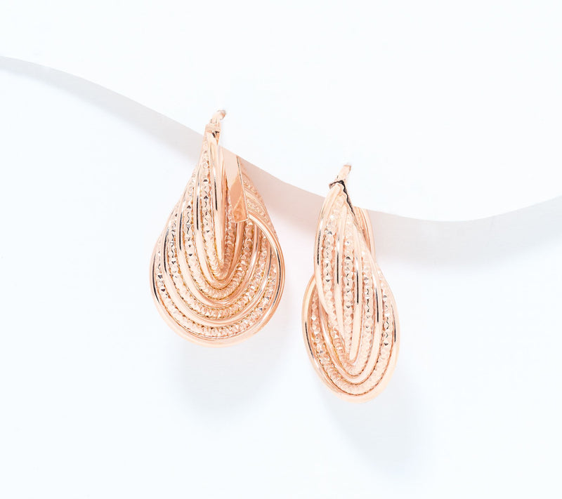 David Markstein Bronze Bold Swirling Hoop Earrings — View 13