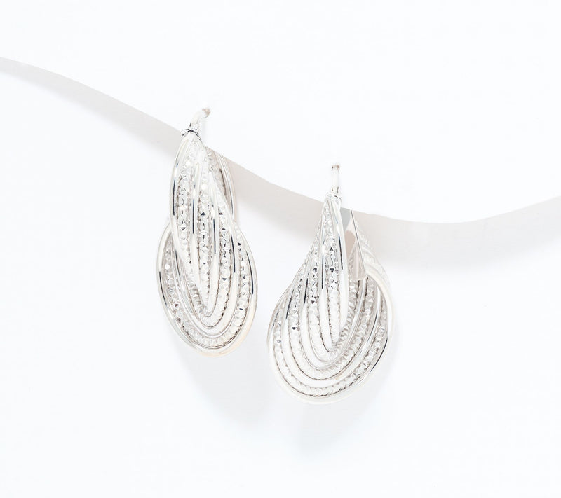 David Markstein Bronze Bold Swirling Hoop Earrings — View 14