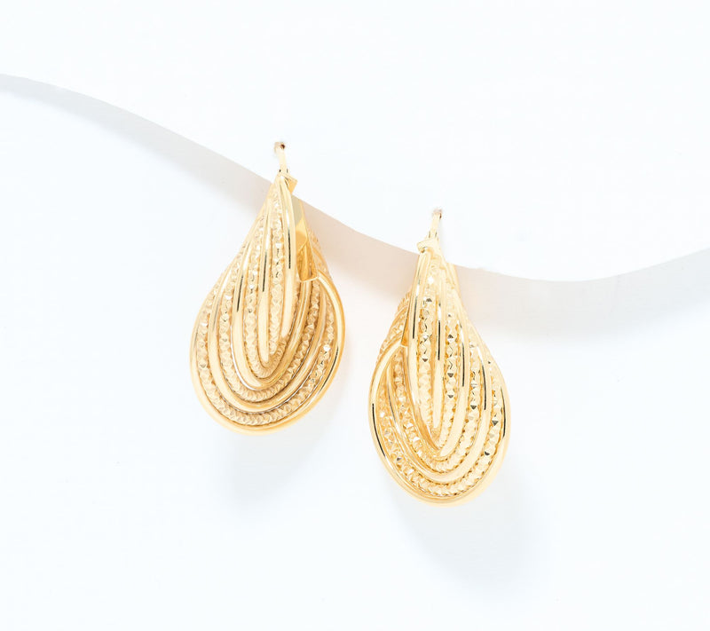 David Markstein Bronze Bold Swirling Hoop Earrings — View 15