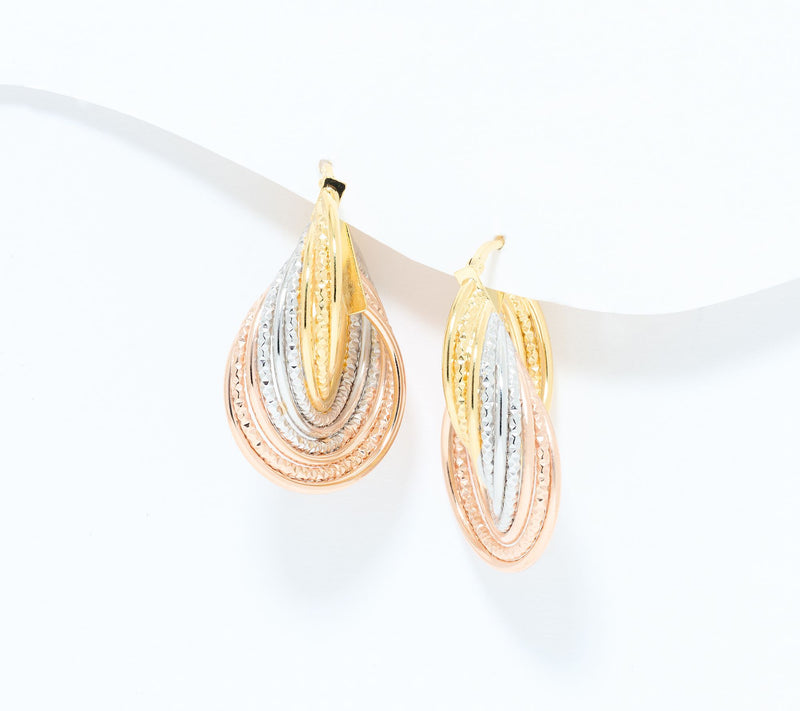 David Markstein Bronze Bold Swirling Hoop Earrings — View 17