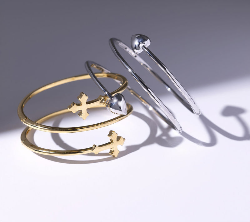 David Markstein Bronze Nuovo Multi-Hinge Cross Bangle — View 4