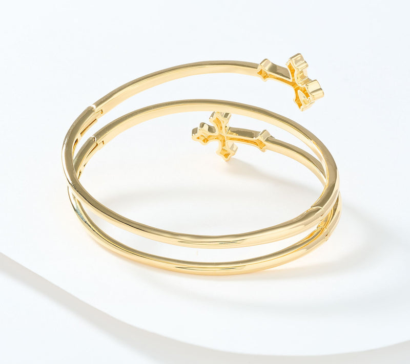 David Markstein Bronze Nuovo Multi-Hinge Cross Bangle — View 2