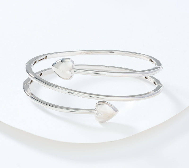 David Markstein Bronze Nuovo Multi-Hinge Heart Bangle — View 8