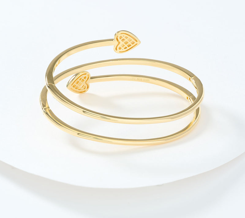 David Markstein Bronze Nuovo Multi-Hinge Heart Bangle — View 2