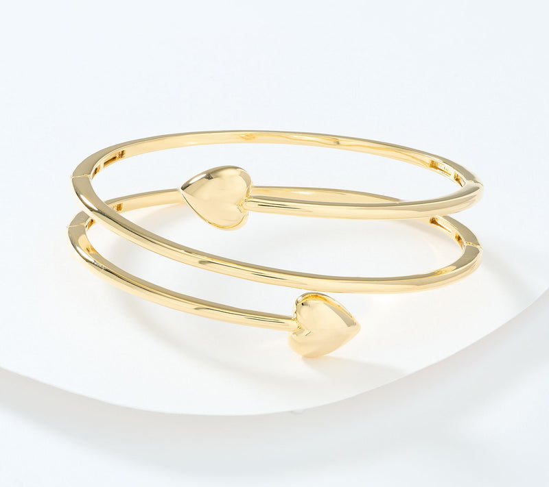 David Markstein Bronze Nuovo Multi-Hinge Heart Bangle — Main view