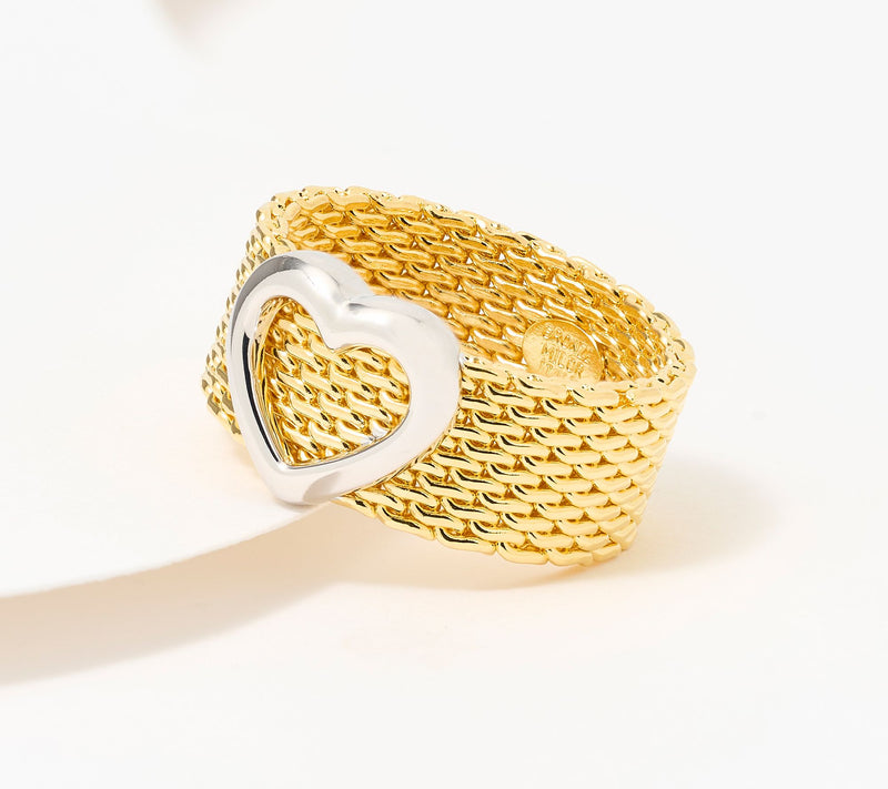 David Markstein Bronze Couture Mesh Heart Ring — View 18