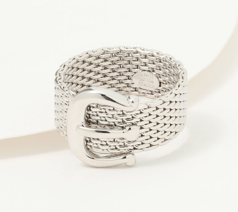 David Markstein Bronze Couture Mesh Buckle Ring — View 16