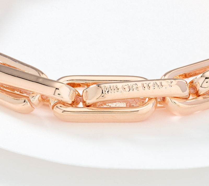 David Markstein Bronze Bold Status Link Stretch Bracelet — View 2