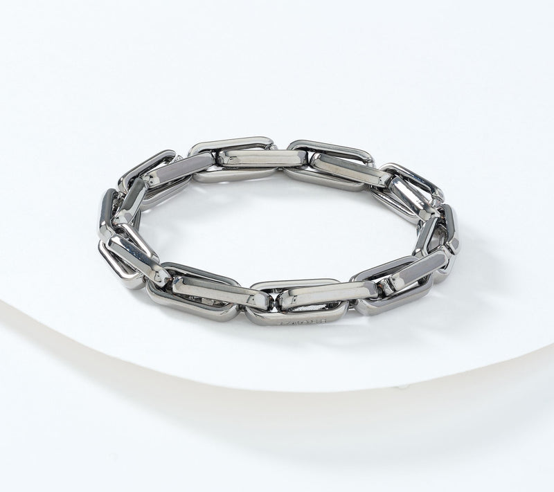 David Markstein Bronze Bold Status Link Stretch Bracelet — View 10