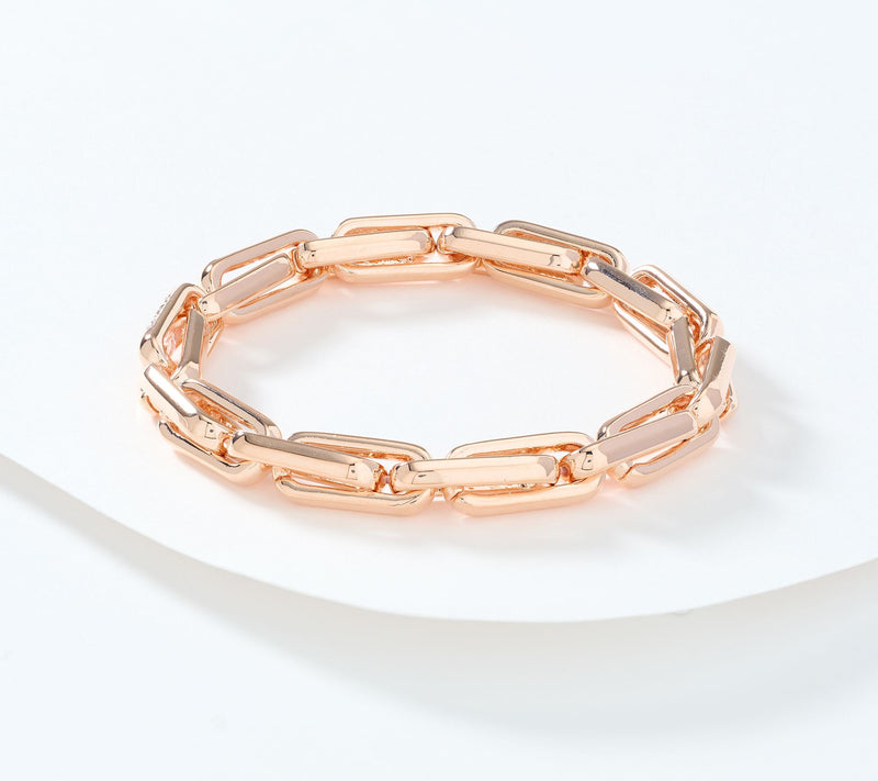 David Markstein Bronze Bold Status Link Stretch Bracelet — Main view