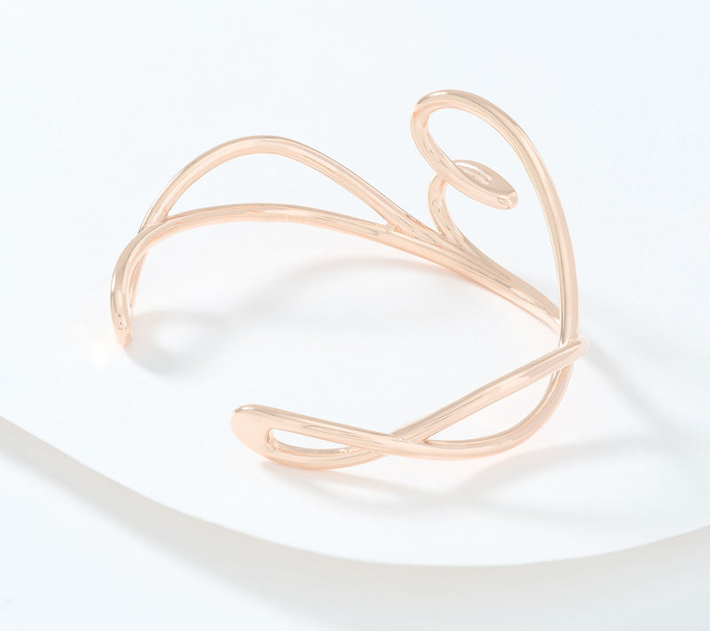 David Markstein Bronze Modern Couture Heart Cuff — View 2