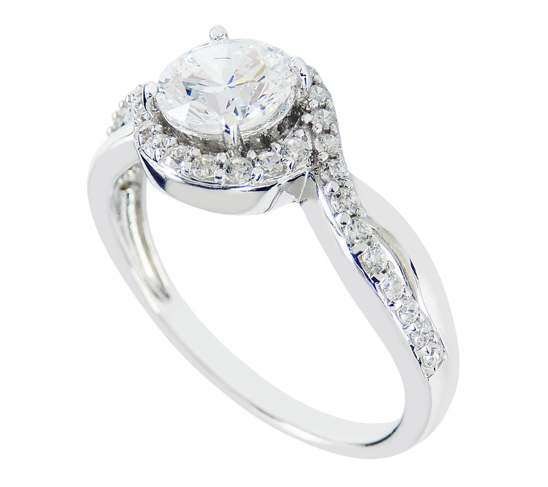 Diamonique High Way Ring, Sterling Silver — View 2