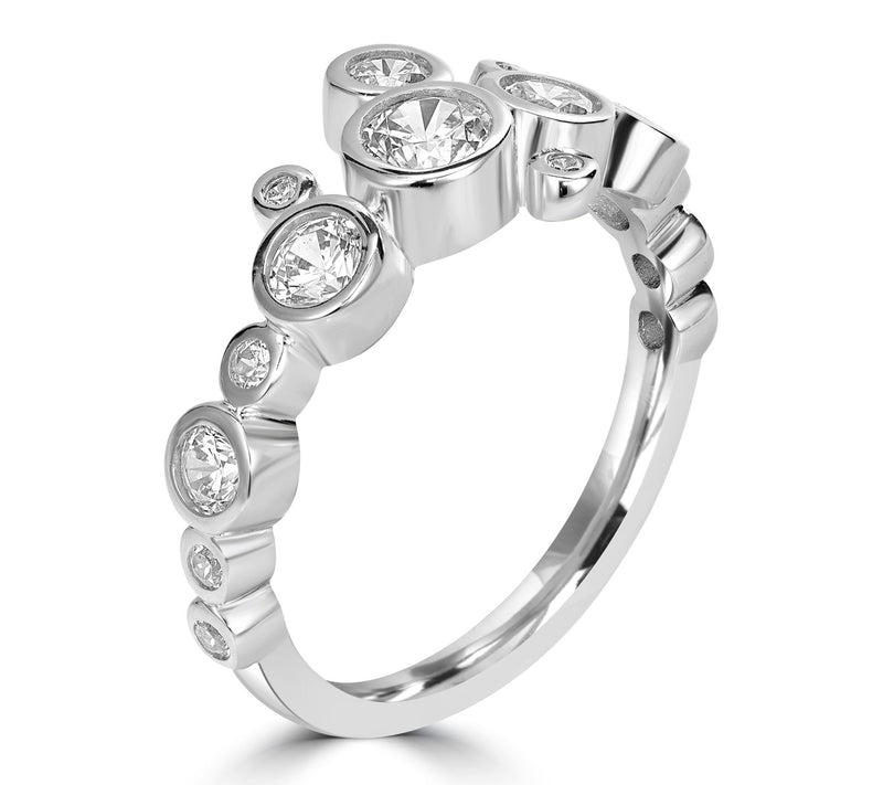 Diamonique x Kathy Levine Bubble Ring, Sterling Silver — View 9