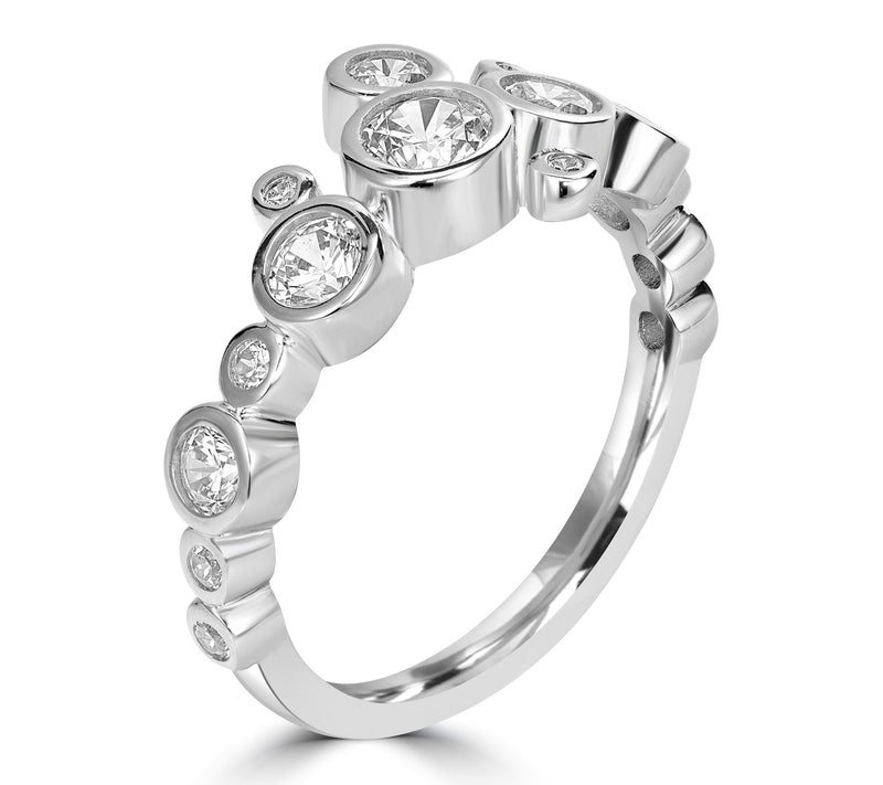 Diamonique x Kathy Levine Bubble Ring, Sterling Silver — Main view