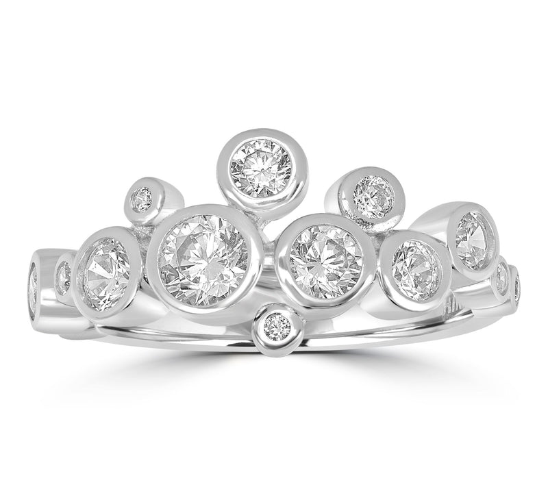 Diamonique x Kathy Levine Bubble Ring, Sterling Silver — View 2