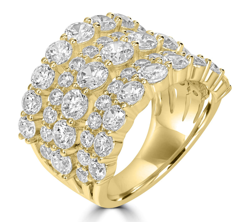 Diamonique x Kathy Levine Bold Multi-Row Ring,Sterling Silver — View 4